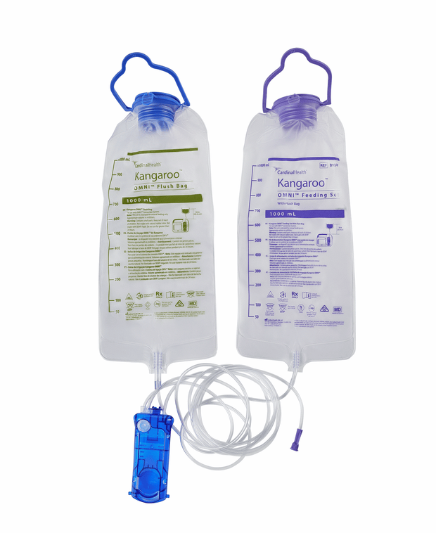 KANGAROO OMNI 1000ML SET FEED/FLUSH N/S (30)[B10FF]
