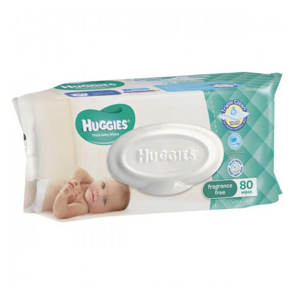 Huggies Thick Baby Wipes 80 Wipes x 4 - Kalon Meraki