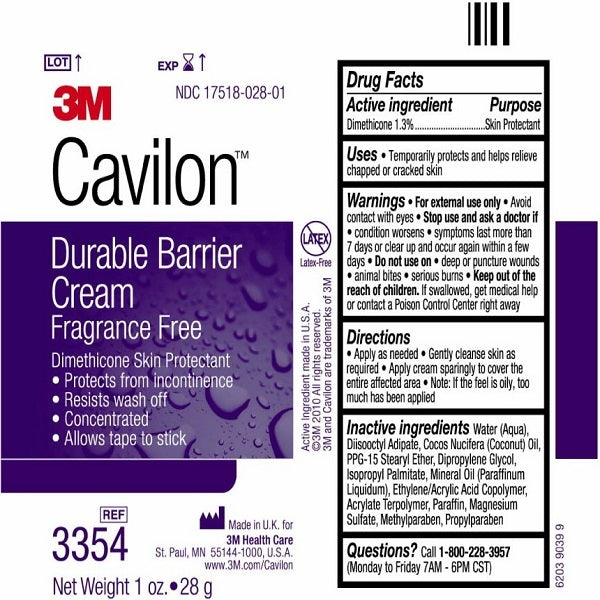 3M™ Cavilon Durable Barrier Cream 28g - Kalon Meraki