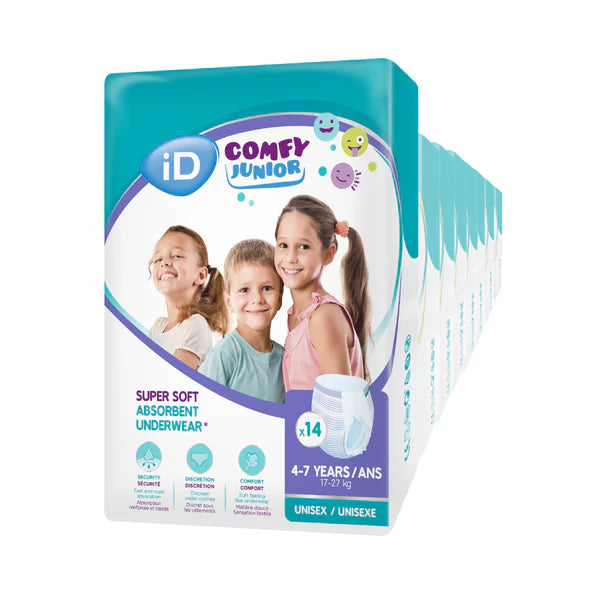 ID Comfy Junior Super Soft Absorbent Underwear 4-7 Years x (14x8) - Kalon Meraki