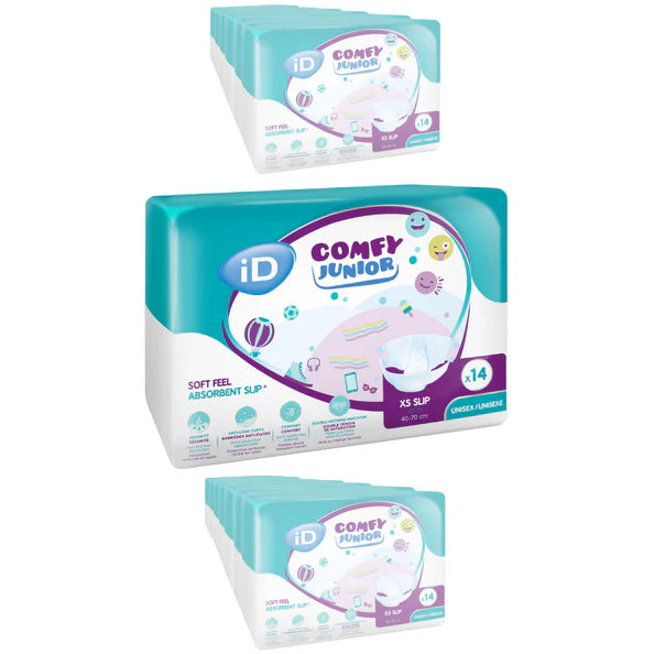 ID Comfy Junior Soft Feel Absorbent Slip XS 40cm-70cm 14 Pack - Kalon Meraki