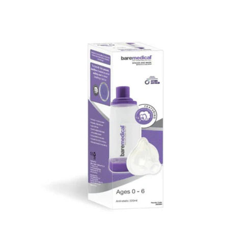 BareMed E-CHAMBER ANTI-STAT SPACER LA PETITE 220ML W/CHILD MASK (Each) - Kalon Meraki