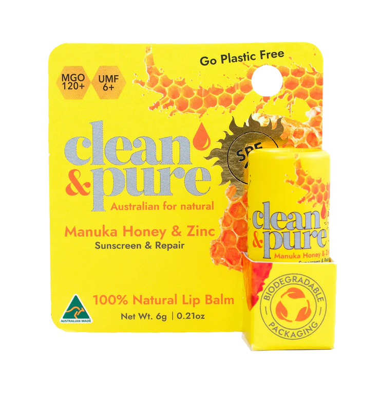 CLEAN & PURE MANUKA HONEY and Zinc LIP BALM SPF15