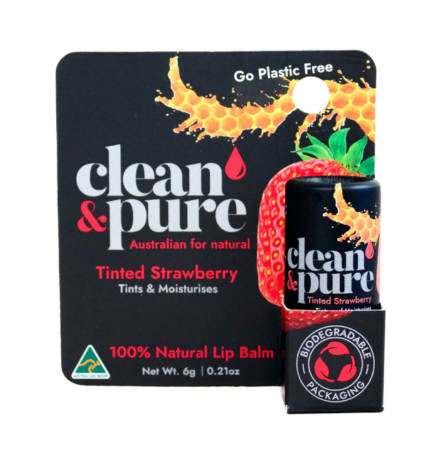 CLEAN & PURE TINTED STRAWBERRY LIP BALM