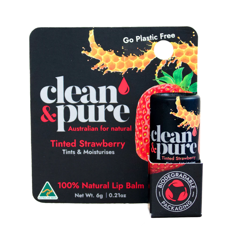 CLEAN & PURE TINTED STRAWBERRY LIP BALM