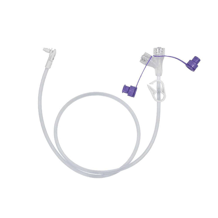 Mic-Key ENFit 24" Set SECUR LOK R/Agl Con 2-Yports & Clamp - Kalon Meraki